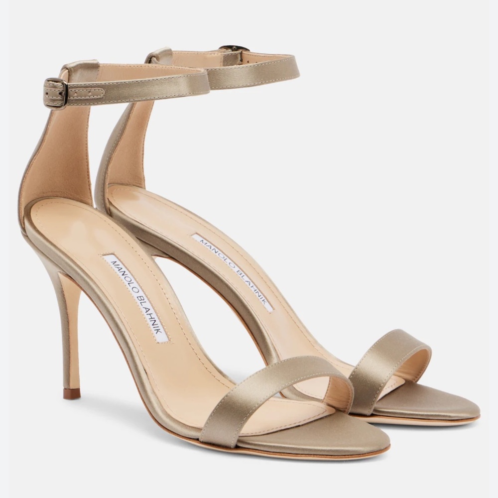 MANOLO BLAHNIK Chaos Satin Sandals